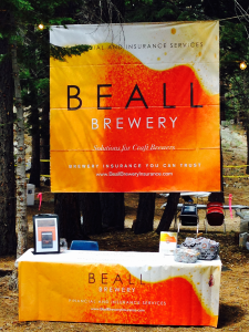 The Beall Brewery Insurance booth at the 20th Annual Mammoth Festival of Beers and Bluesapalooza.